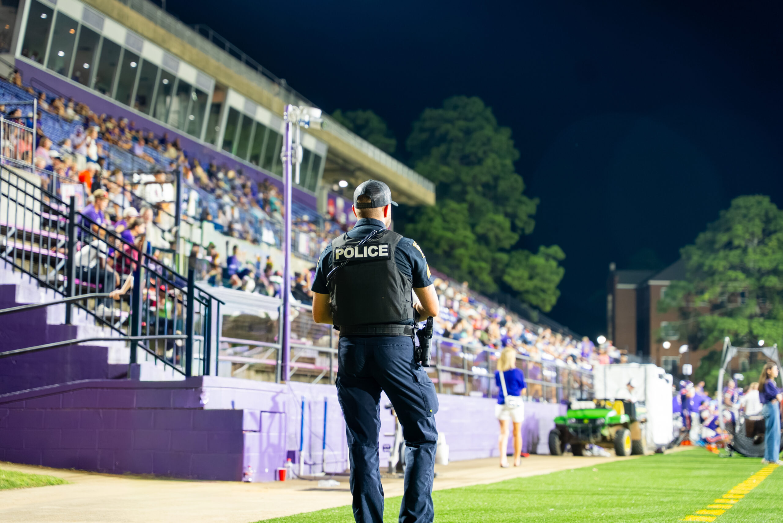 NSU police officer at a football game