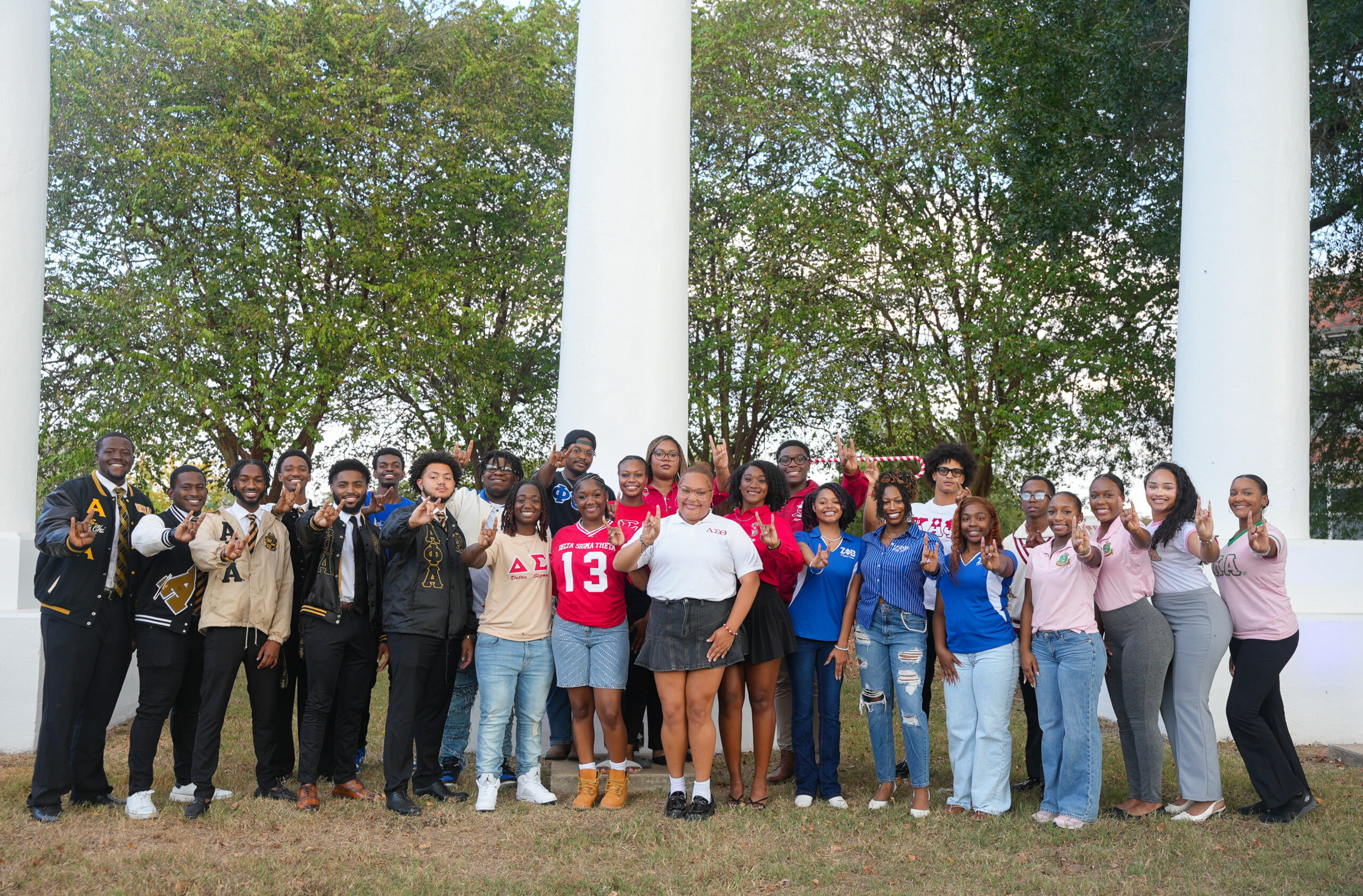 Members of Northwestern State University’s National Pan-Hellenic Council gather for a group photo during NPHC Week, held Sept. 13-18.