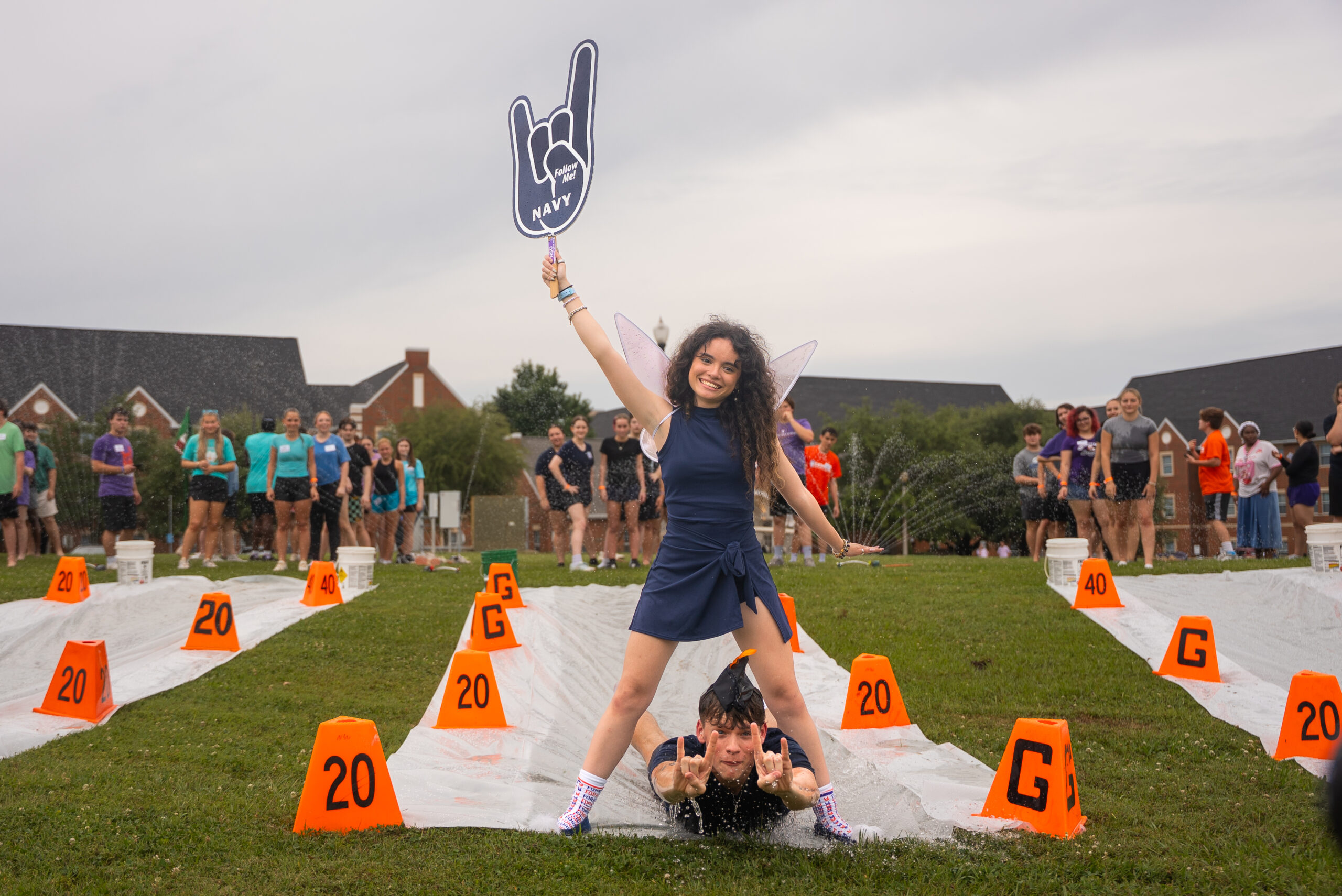 NSU Freshman Connectors on a slip n slide