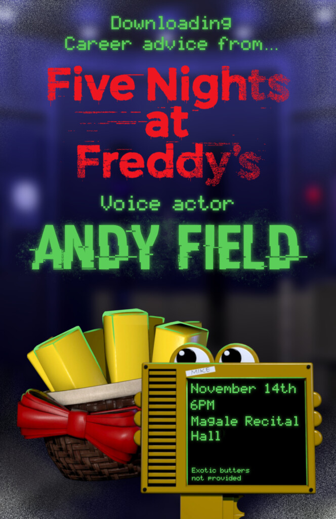 Andy Field, dublador de Five Nights at Freddy's e Paladins