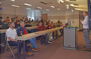 Jon Lentz spoke to the participants in NSU’s Department of Engineering Technology’s Symposium and Career Day. 