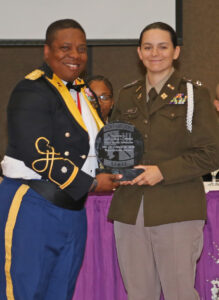 Demon Battalion Commander Cadet Layla Theriot Wood of Gheens was named this year’s recipient of the MG (R) Erbon W. Wise Touchstone Award.