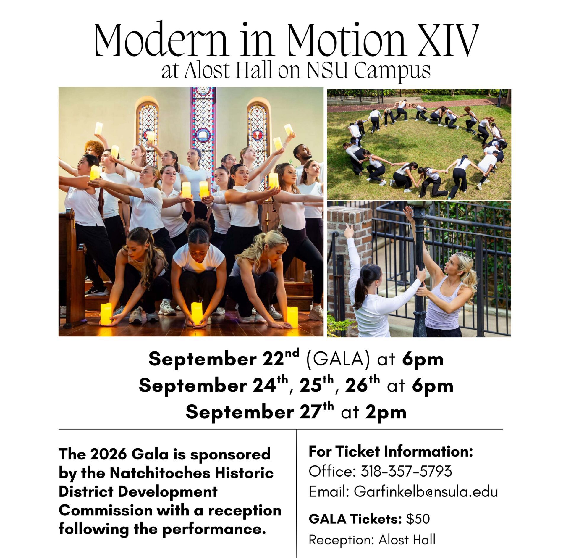 Modern in Motion XIV set for Sept. 22 and 24-27