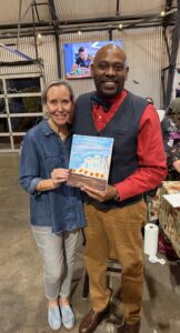 Dr. Patrice Moulton, a long-time advocate for Empower Nepali Girls, and Dr. Charles King, head of NSU’s Department of Psychology, participated in Canvas & Company to raise money for flood relief in Nepal. 