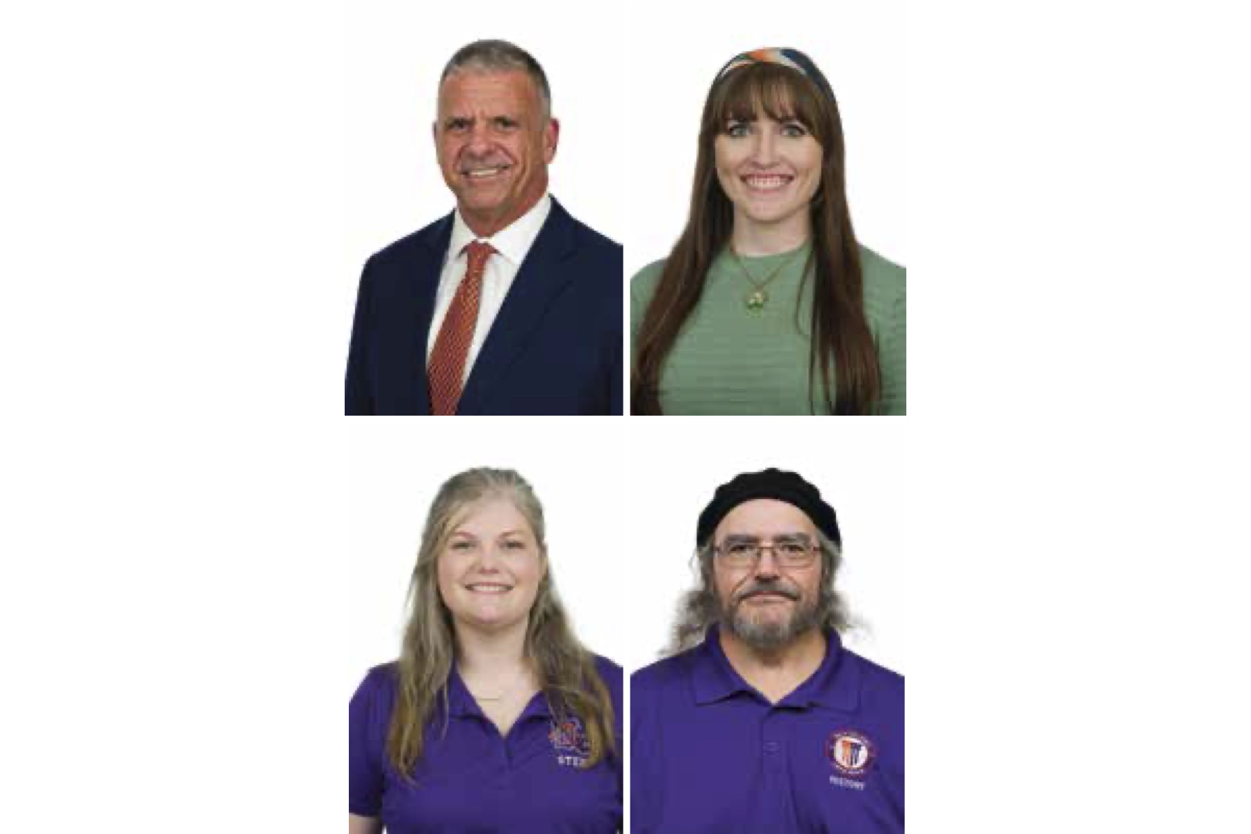New acting and interim academic administrators at NSU are, top from left, Dr. Steve Horton, McKenna Marsh, bottom from left, Dr. Kayleigh MacQueen and Dr. Charles Pellegrin.