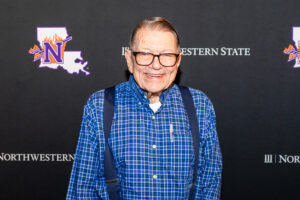 Dr. Hiram “Pete” Gregory got a standing ovation when he was recognized for 65 years of service to NSU. Dr. Gregory began teaching at NSU in 1961 and is believed to be NSU’s longest-serving employee.