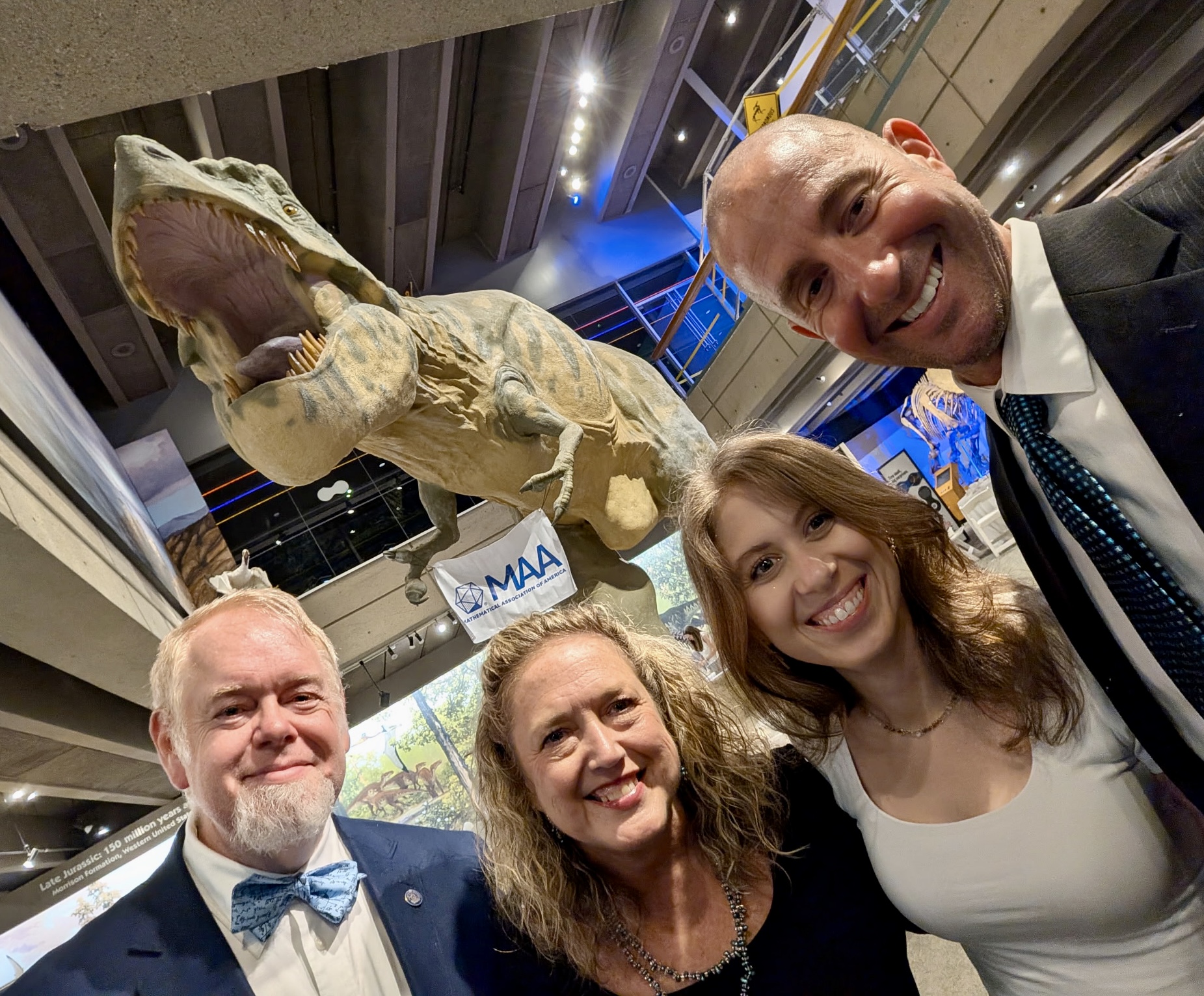 Dr. Judith Covington and colleagues attended the Presidents Reception held at the Boston Museum of Science. From left are Ron Taylor, Berry College; Covington, Catherine Putnam, Oxford High School, Oxford, Mississippi, and Russ Goodman, Central College.