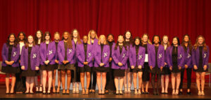 Northwestern State’s oldest service organization, Purple Jackets, welcomed 25 new members April 12. Members serve as the official hostesses of the university.