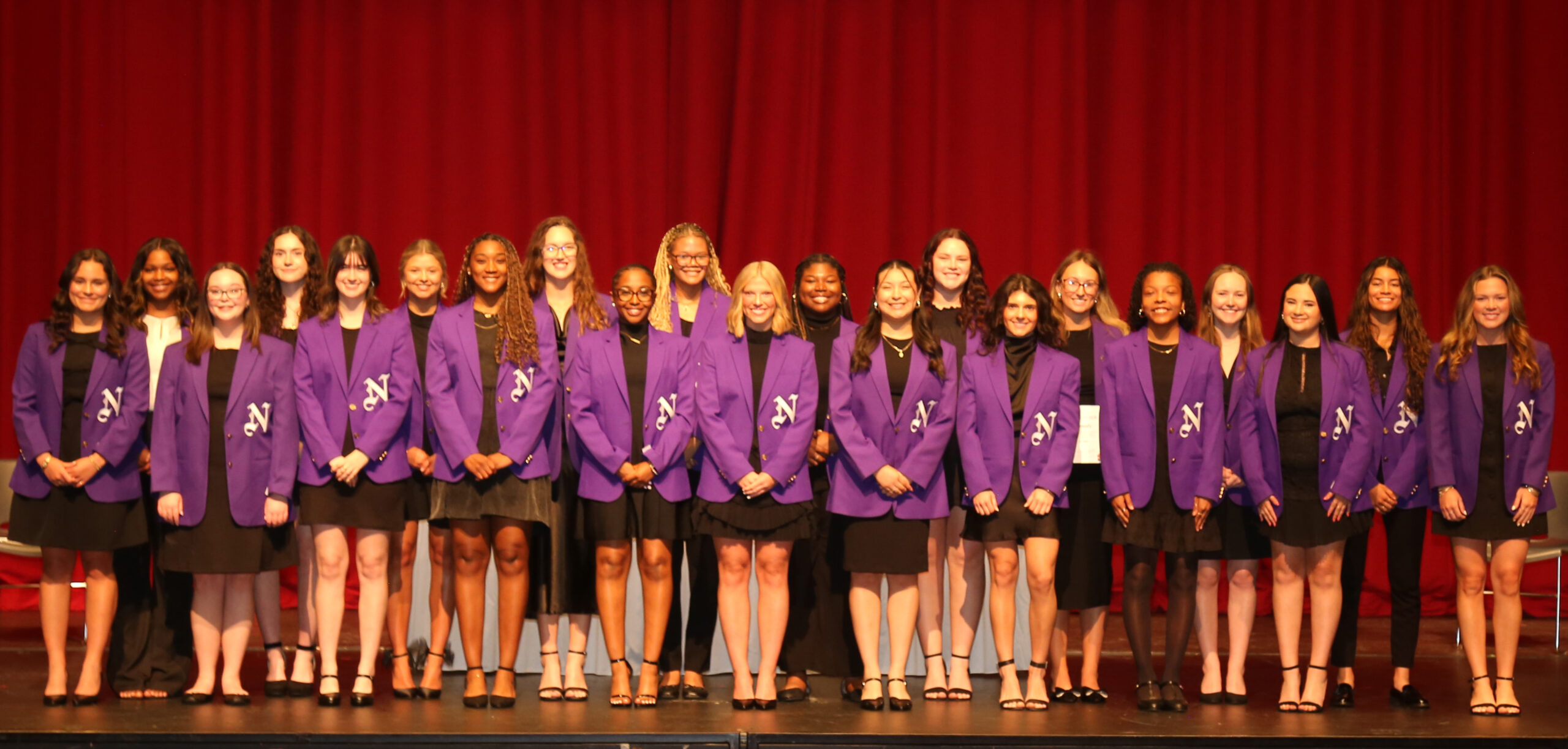 Northwestern State’s oldest service organization, Purple Jackets, welcomed 25 new members April 12. Members serve as the official hostesses of the university.