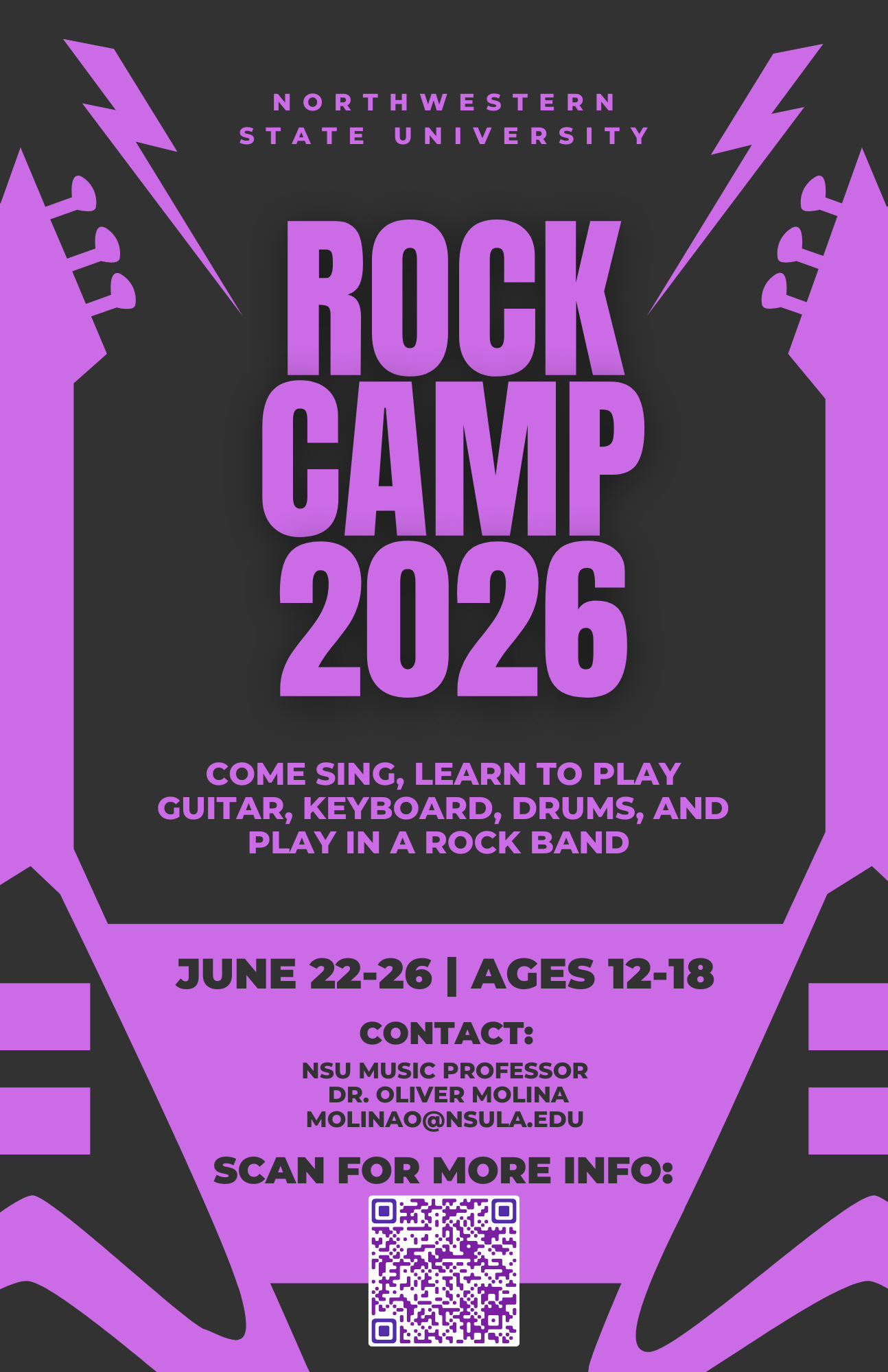A Summer Rock Camp is set for June 22-26.