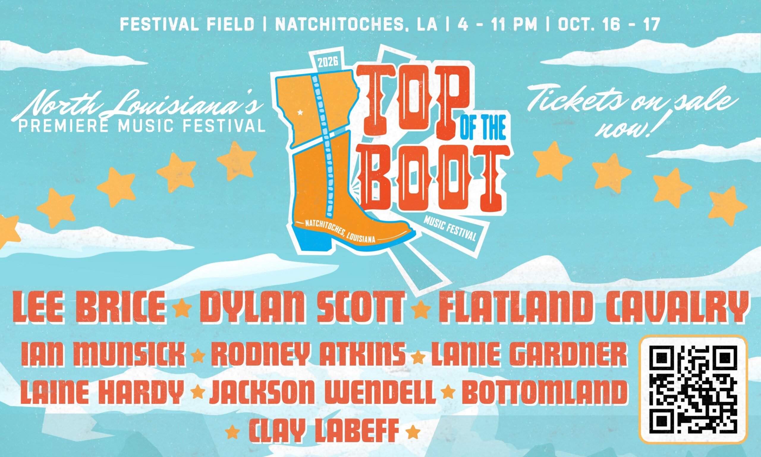 The Top of the Boot Music Festival will be held Oct. 16-17.