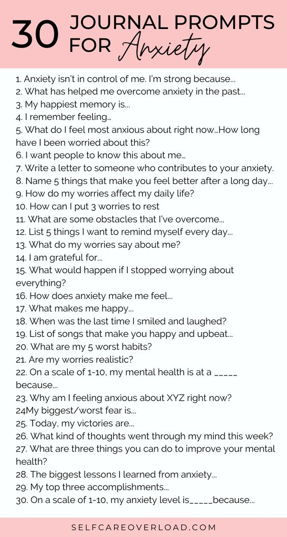 30 Journal Prompts for Anxiety - Northwestern State University